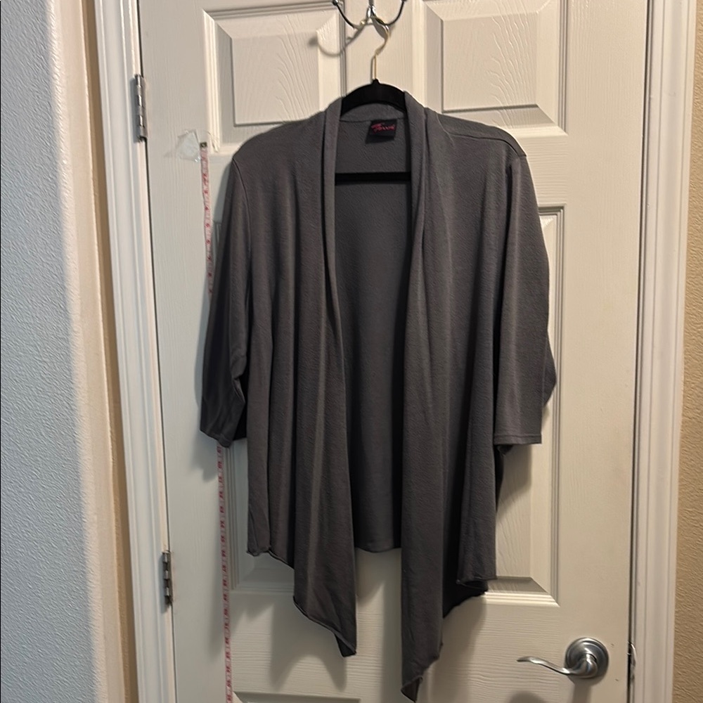 Torrid Gray Open-Front Cardigan Sweater